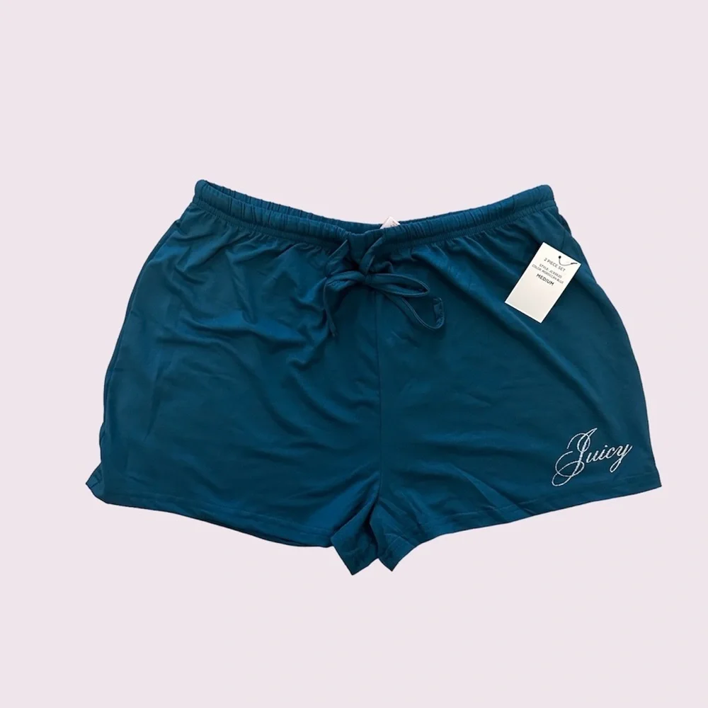 Juicy Couture Long Sleeve Top & Shorts Pajama Set